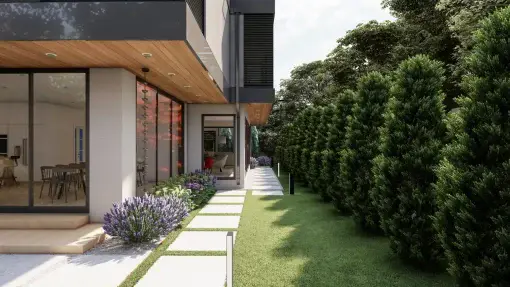 Karaburun Mordoğan Villa peyzaj HAzır Çim Peyzaj Firması