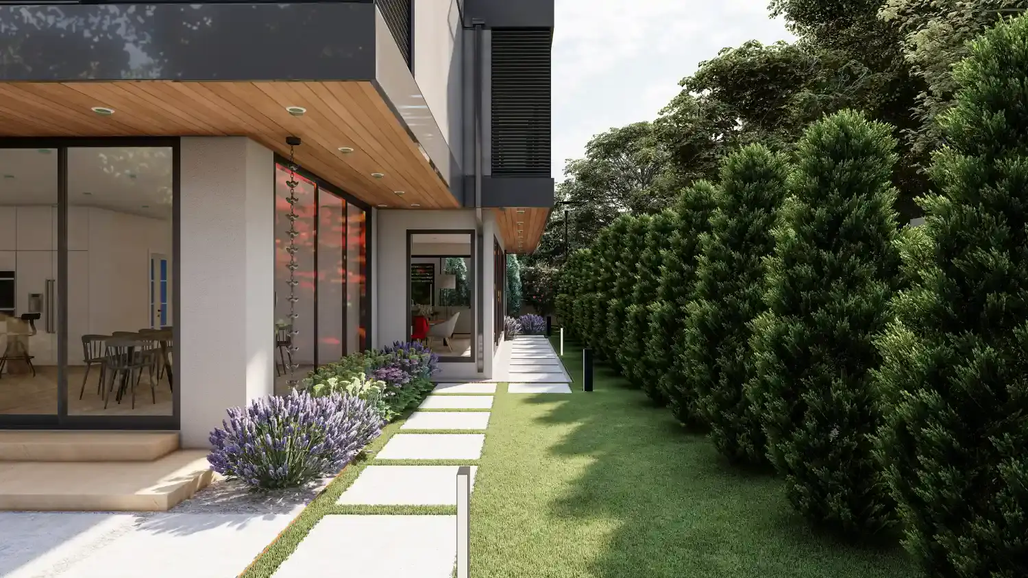 Karaburun Mordoğan Villa peyzaj HAzır Çim Peyzaj Firması